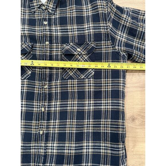 David Taylor Sherpa Lined Shacket Mens XL Tall Black Plaid Flannel Shirt Jacket - Picture 5 of 7